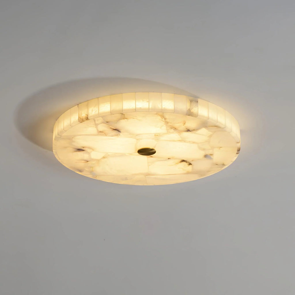 Lámpara de techo LED empotrada con acabado de alabastro y metal, disponible en tamaños de 40cm, 50cm y  0