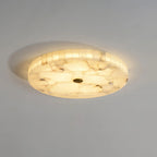 Lámpara de techo LED empotrada con acabado de alabastro y metal, disponible en tamaños de 40cm, 50cm y  0