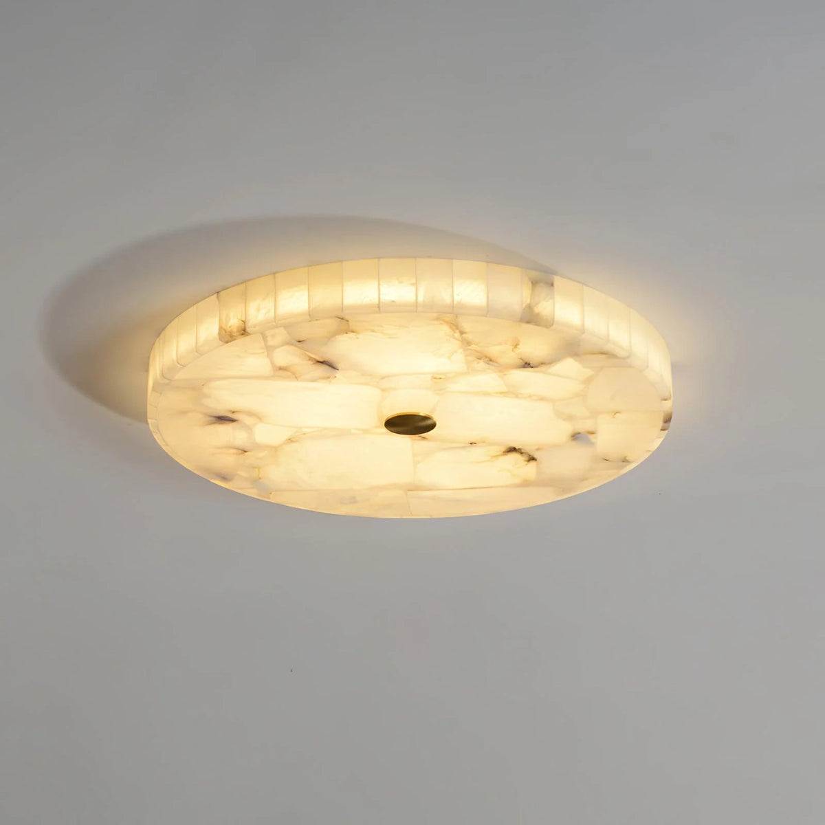 Lámpara de techo LED empotrada con acabado de alabastro y metal, disponible en tamaños de 40cm, 50cm y  0