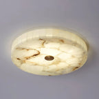 Lámpara de techo LED empotrada con acabado de alabastro y metal, disponible en tamaños de 40cm, 50cm y  10