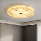 Lámpara de techo LED empotrada con acabado de alabastro y metal, disponible en tamaños de 40cm, 50cm y  7