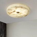 Lámpara de techo LED empotrada con acabado de alabastro y metal, disponible en tamaños de 40cm, 50cm y  8