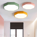 Lámpara de techo LED moderna con diseño escandinavo en hierro y acrílico, perfecta para iluminar pasillos y salas de estar. 1