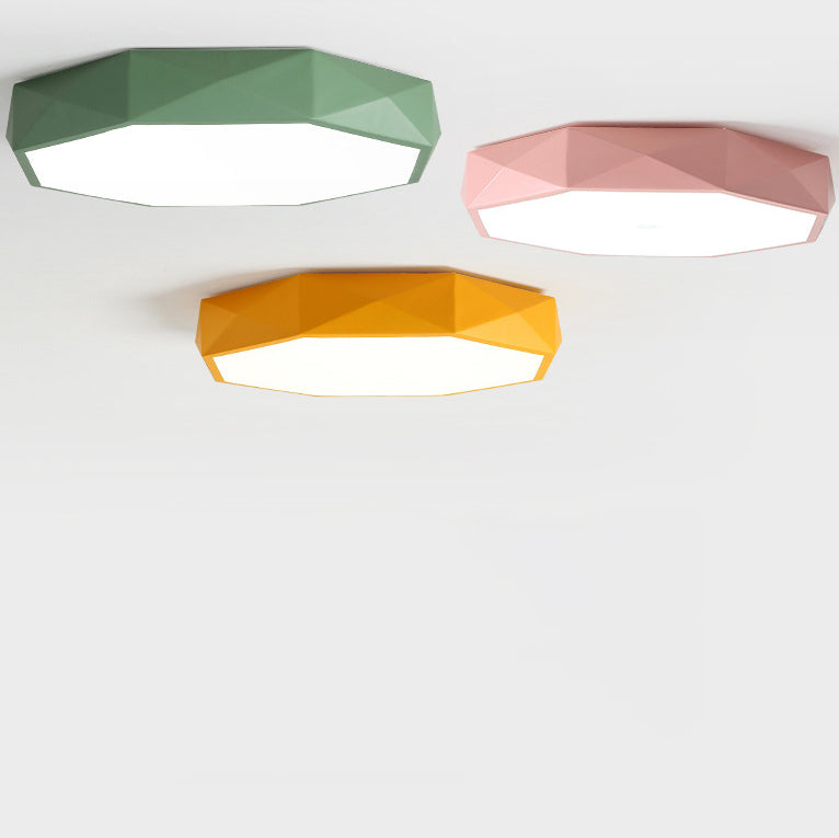 Lámpara de techo LED moderna con diseño escandinavo en hierro y acrílico, perfecta para iluminar pasillos y salas de estar. 3
