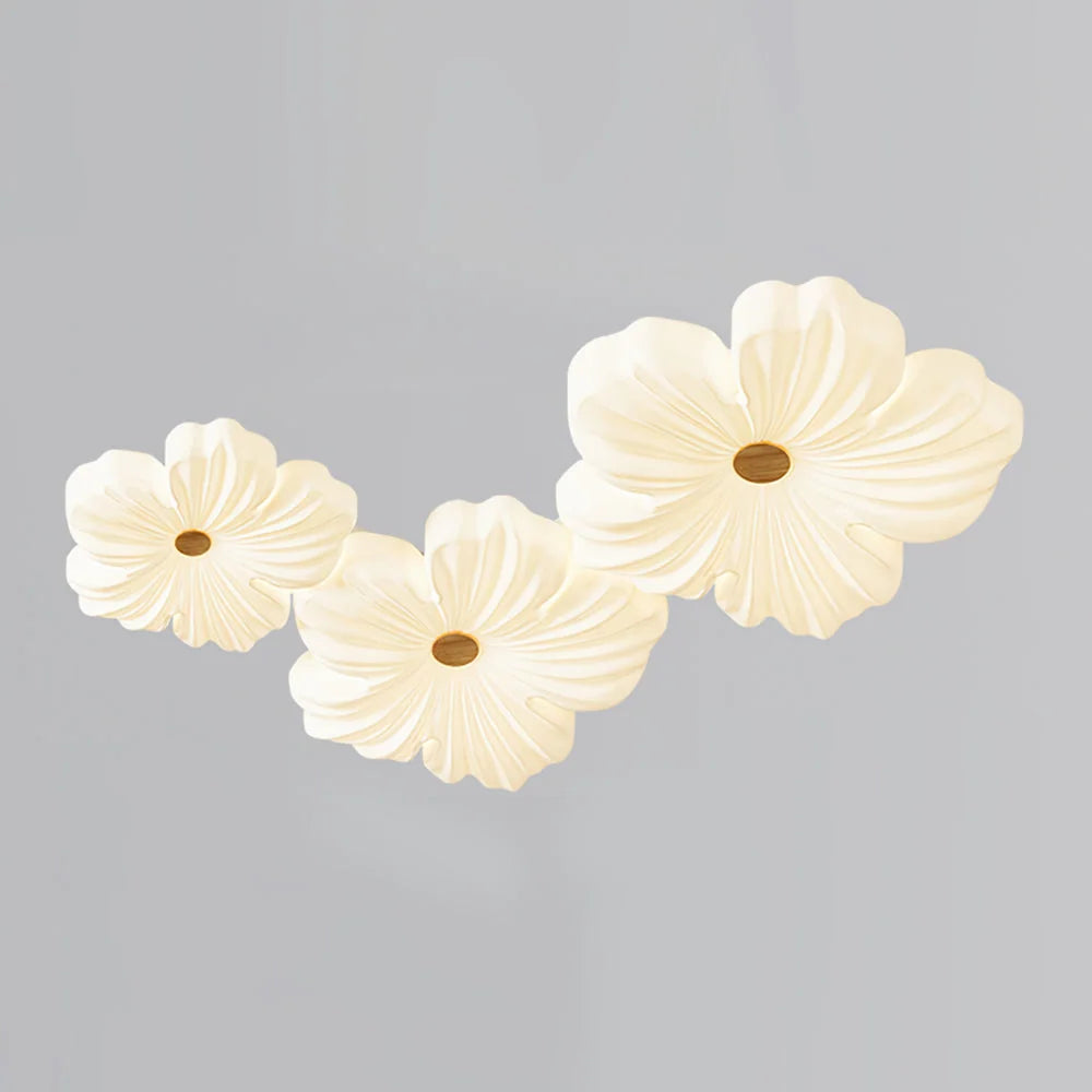 Lámpara de techo LED integrada con pantalla acrílica en forma de flor, diseño moderno y regulable, ideal para decoraciones de comedor y 10