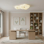 Lámpara de techo LED integrada con pantalla acrílica en forma de flor, diseño moderno y regulable, ideal para decoraciones de comedor y 8