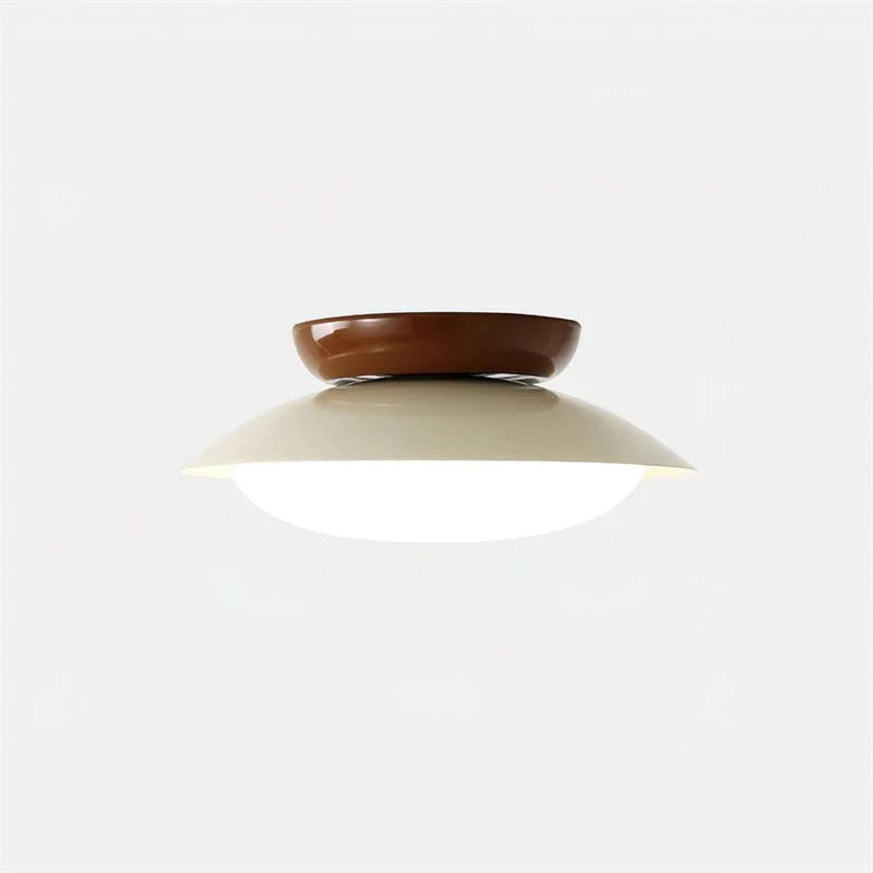 Lámpara de techo LED resistente a la humedad en diseño bicolor, perfecta para baños y áreas exteriores cubiertas. 9