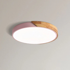 Lámpara de techo LED de diseño escandinavo en madera y acrílico, ideal para una iluminación suave y eficiente en interiores modernos. 17