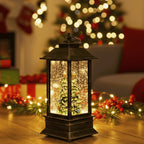 Linterna navideña decorativa con temporizador de 6 horas, luz cálida y diseño clásico, fabricada en plástico ABS compacto, ideal 0