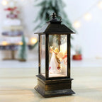 Linterna navideña decorativa con temporizador de 6 horas, luz cálida y diseño clásico, fabricada en plástico ABS compacto, ideal 3