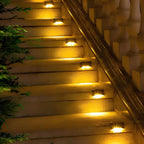 Luces Solares para Escaleras Compactas con Iluminación Exterior – Carcasa Marrón o Negra, Paquete de 8 y 16 Unidades 3