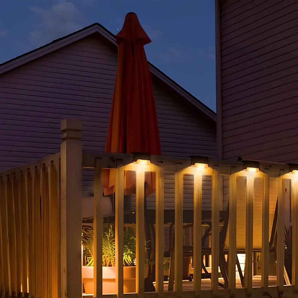 Luces Solares para Escaleras Compactas con Iluminación Exterior – Carcasa Marrón o Negra, Paquete de 8 y 16 Unidades 7
