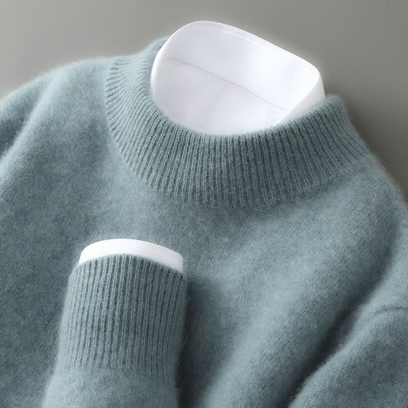 Mujer jersey cachemir cuello redondo color verde vista frontal