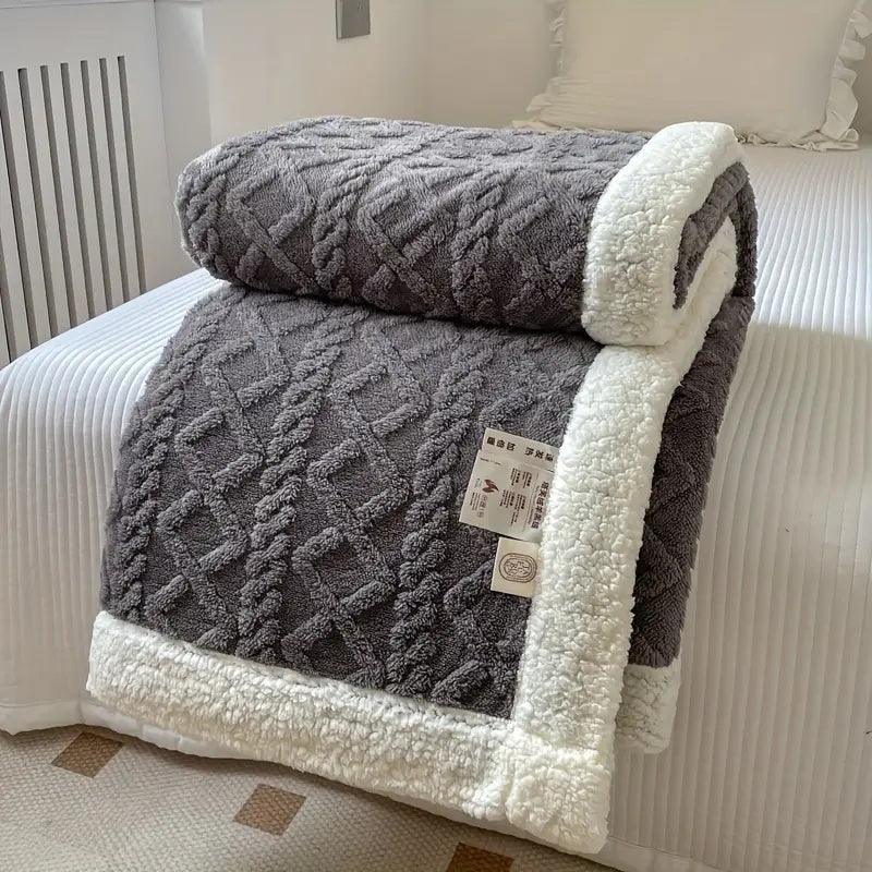 Manta reversible Sherpa lavable suave y ligera de 150 cm x 200 cm, ideal para uso durante todo el año. 0