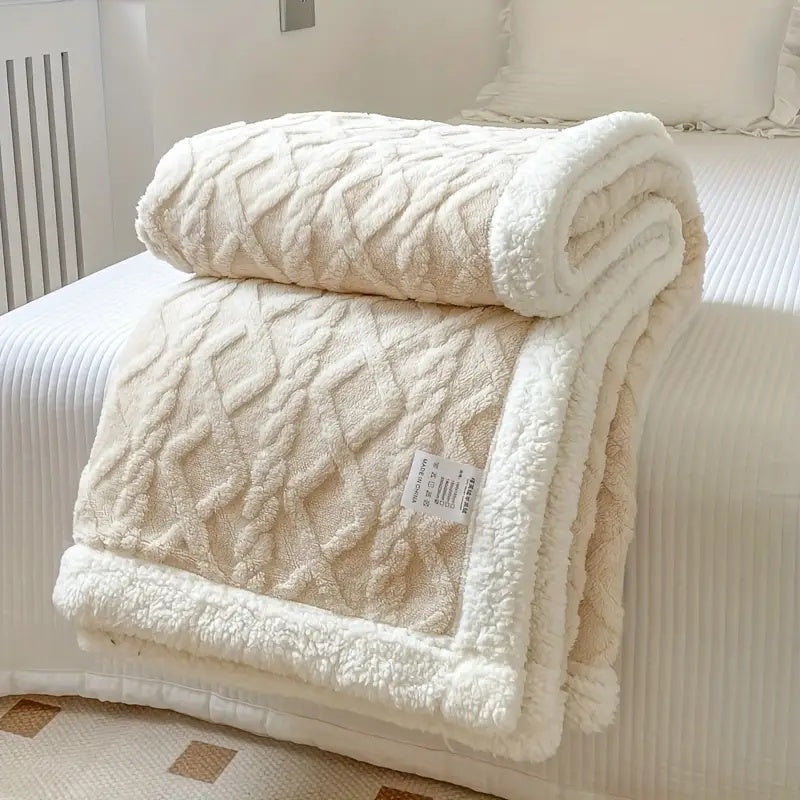 Manta reversible Sherpa lavable suave y ligera de 150 cm x 200 cm, ideal para uso durante todo el año. 6