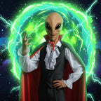 Máscara alienígena de látex realista para Halloween, diseñada para una cobertura completa de cabeza, ideal para disfraces y eventos temáticos. 4
