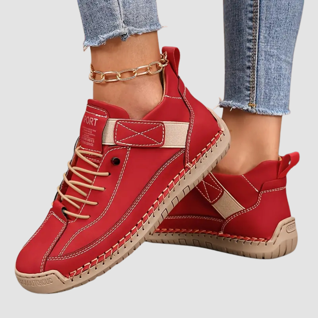 Zapatillas deportivas ortopédicas mujer vista lateral