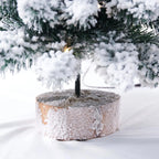 Mini árbol de Navidad decorado con luces LED brillantes y efecto nieve, mide 45 cm de altura, ideal para adornar espacios pequeños y crear 6