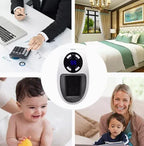 Mini calefactor eléctrico portátil con temporizador programable y control remoto, ideal para calentar espacios pequeños de manera silenciosa y eficiente. 1