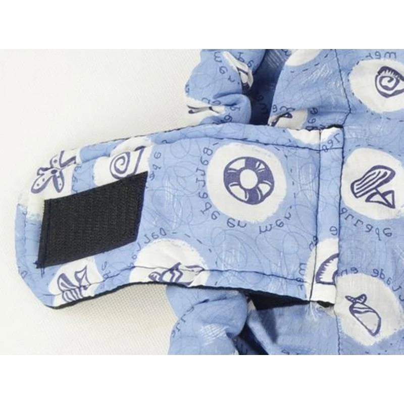 Mochila portabebés ajustable de poliéster lavable con correa acolchada, diseño compacto y cómodo para padres modernos. 5