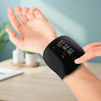 Monitor de presión arterial de muñeca automático digital recargable por USB con pantalla clara y función de memoria, ideal para controlar la salud cardiovascular en casa 0