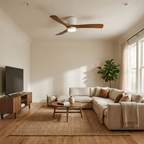 Ventilador De Techo Moderno De Madera - LED Integrado