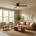 Ventilador De Techo Moderno De Madera - LED Integrado