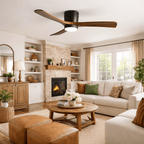 Ventilador De Techo Moderno De Madera - LED Integrado