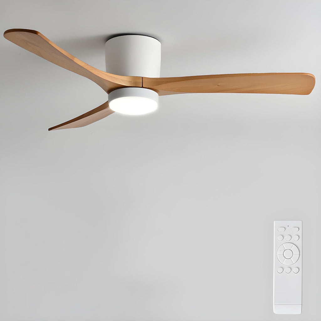 Ventilador De Techo Moderno De Madera - LED Integrado