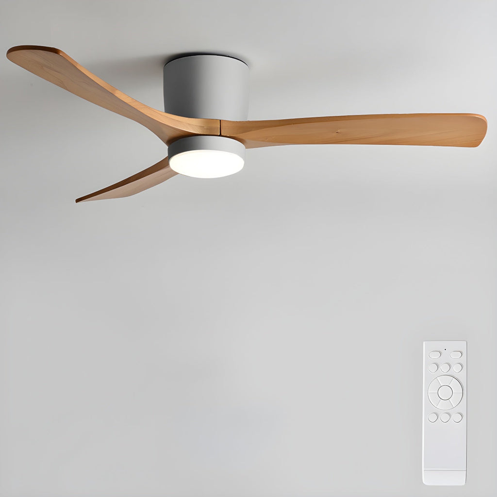 Ventilador De Techo Moderno De Madera - LED Integrado