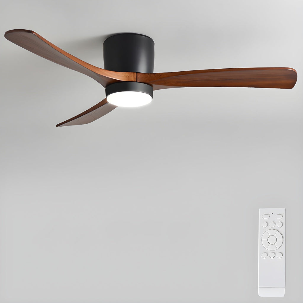 Ventilador De Techo Moderno De Madera - LED Integrado