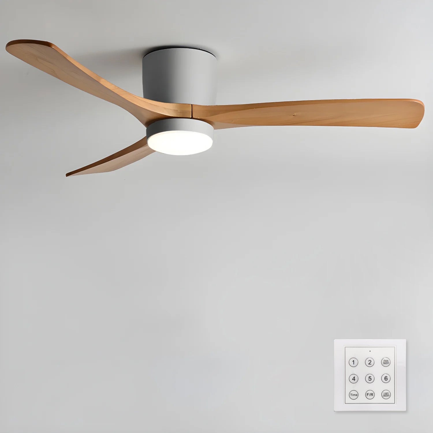 Ventilador De Techo Moderno De Madera - LED Integrado