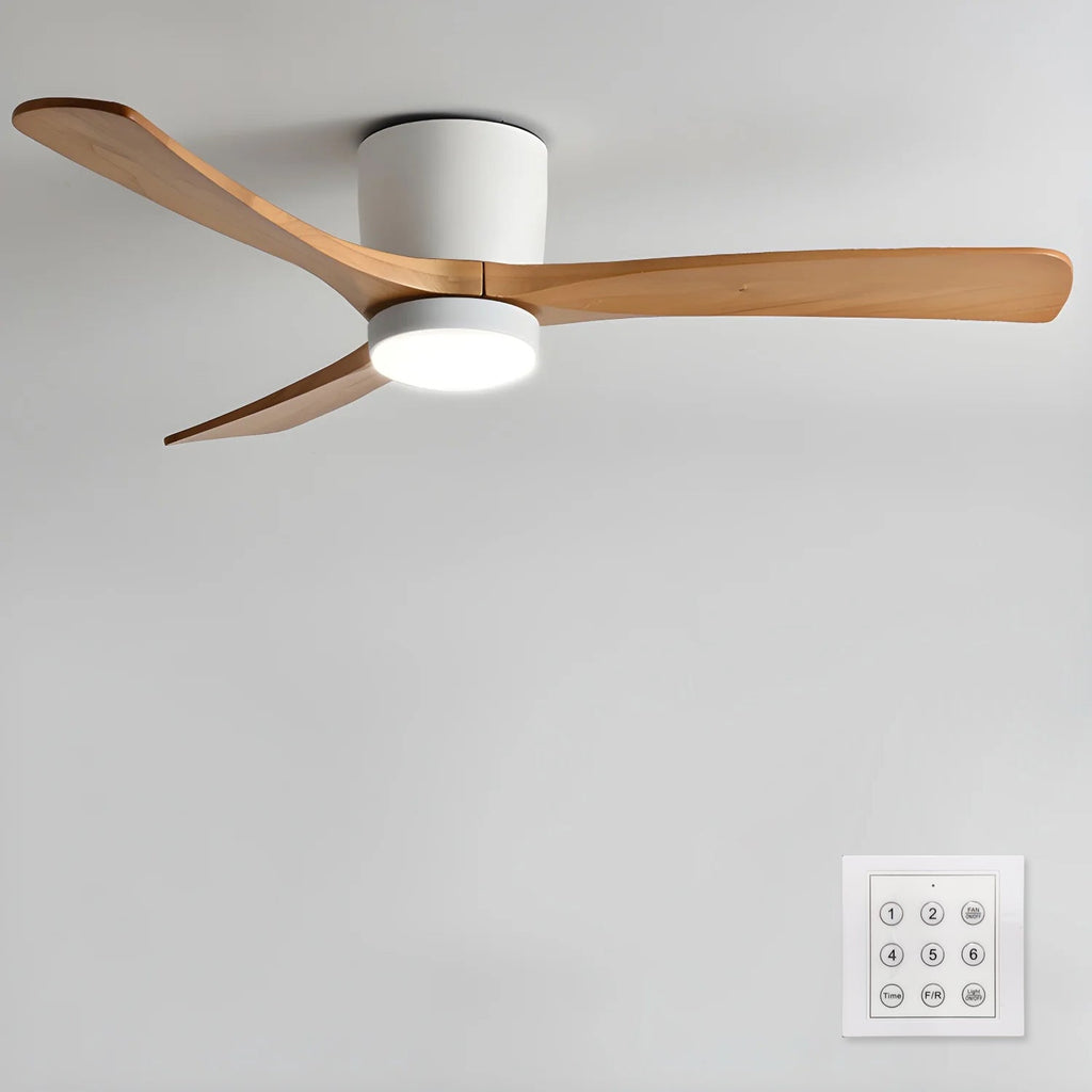 Ventilador De Techo Moderno De Madera - LED Integrado