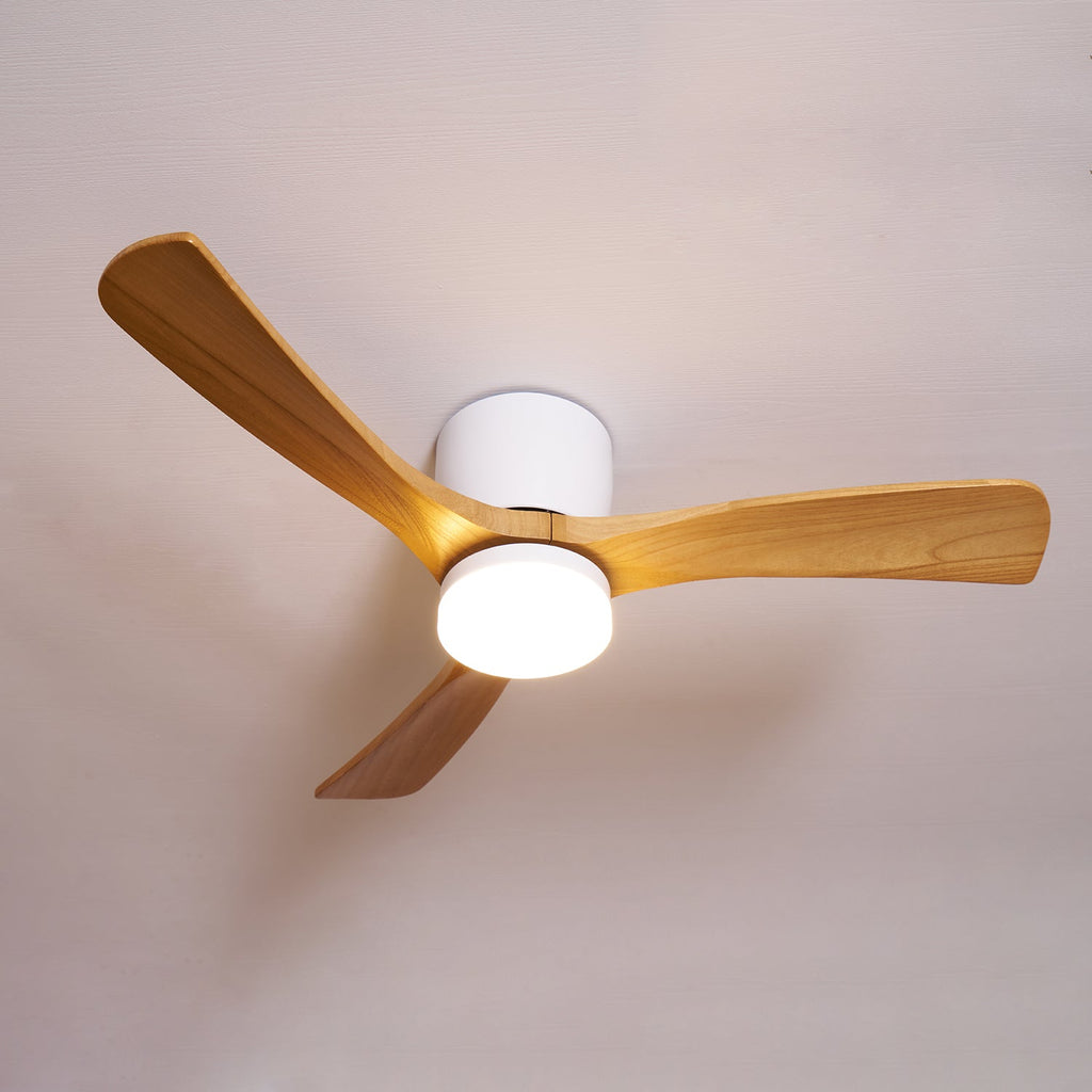 Ventilador De Techo Moderno De Madera - LED Integrado