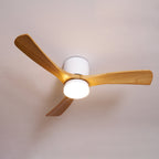 Ventilador De Techo Moderno De Madera - LED Integrado