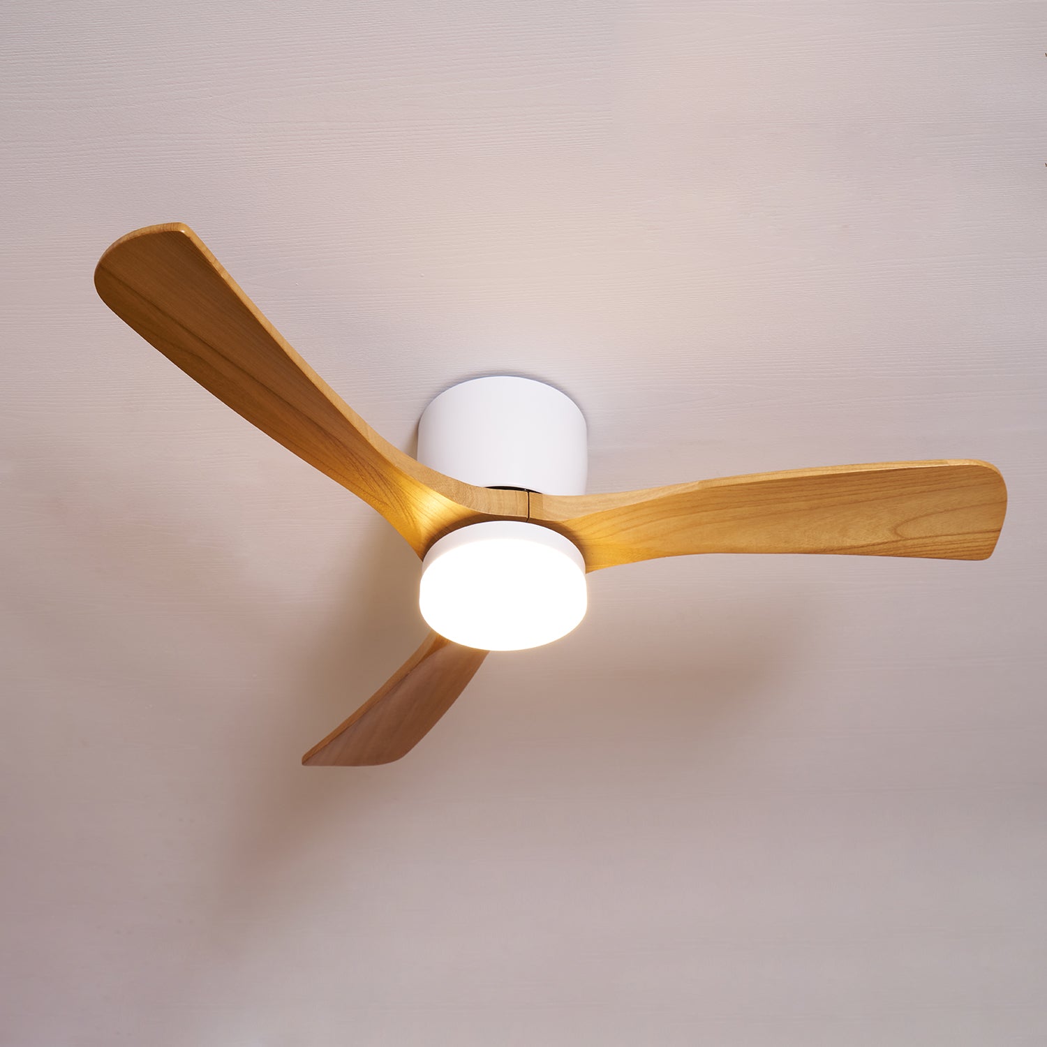 Ventilador De Techo Moderno De Madera - LED Integrado
