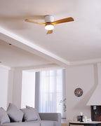 Ventilador De Techo Moderno De Madera - LED Integrado