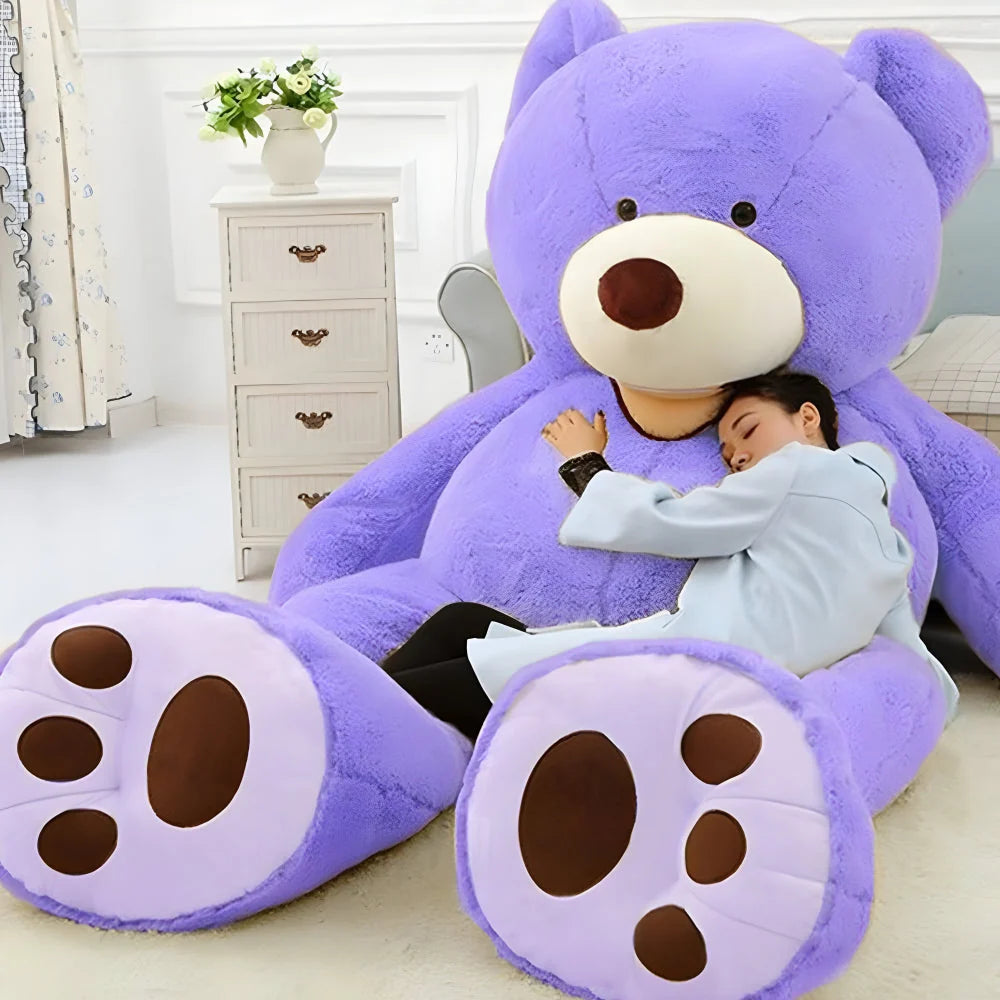 Oso de peluche gigante con relleno ajustable, textura suave y diseño acogedor, ideal para niños y adultos. 2