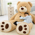 Oso de peluche gigante con relleno ajustable, textura suave y diseño acogedor, ideal para niños y adultos. 7
