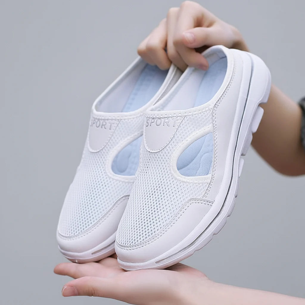 Pantuflas ortopédicas para hombre sin cordones, con suela de soporte y malla transpirable, ideales para uso interior y exterior 3