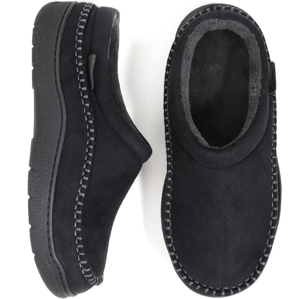 Pantuflas ortopédicas para hombre con soporte de arco acolchado, forro polar cálido, suela antideslizante y diseño 11