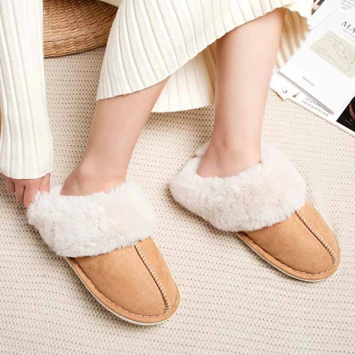 Pantuflas térmicas antideslizantes en colores beige, rosa, blanco, gris o rojo, con forro de poliéster suave 2