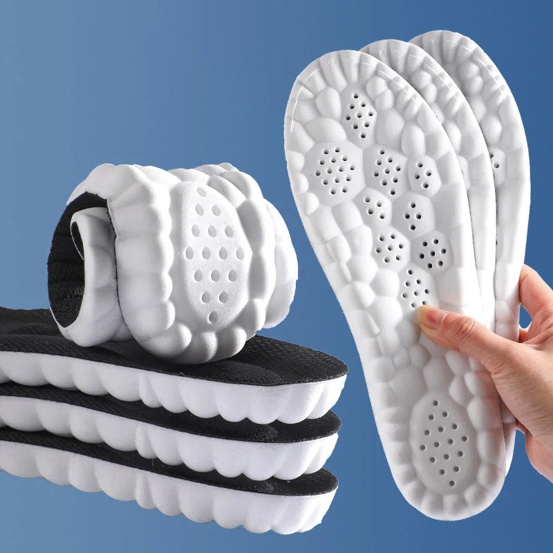 Plantillas ortopédicas ajustables en negro con amortiguación 3D, diseñadas para ofrecer soporte de arco, transpirables y 1
