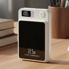 Power Bank ultradelgado de 20000 mAh en colores negro, blanco, morado y verde, con diseño compacto y carcasa resistente, 1
