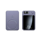 Power Bank ultradelgado de 20000 mAh en colores negro, blanco, morado y verde, con diseño compacto y carcasa resistente, 6