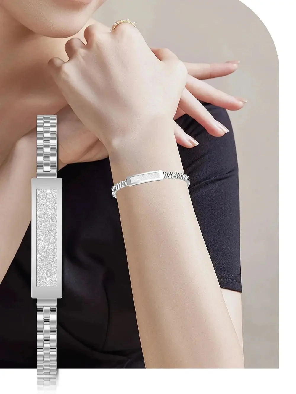 Pulsera inteligente con seguimiento de actividad, carga magnética y diseño en aleación de zinc IP68, ideal para monitorear tu salud y fitness. 6