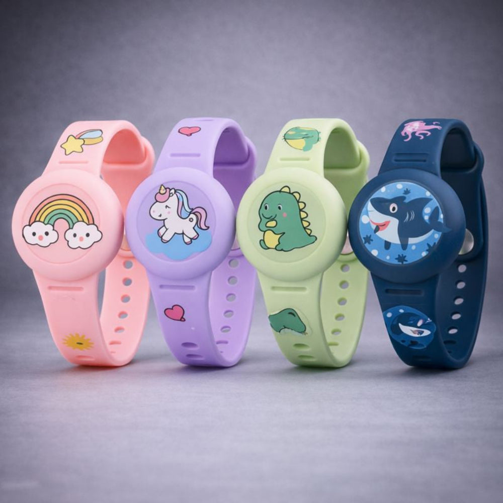 Pulsera localizadora GPS para niños con seguimiento de ubicación, correa de silicona ajustable y diseño divertido infantil, ideal para la seguridad y 5