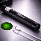 Puntero láser recargable con enfoque ajustable y haz de largo alcance, perfecto para presentaciones y observación de estrellas. 3