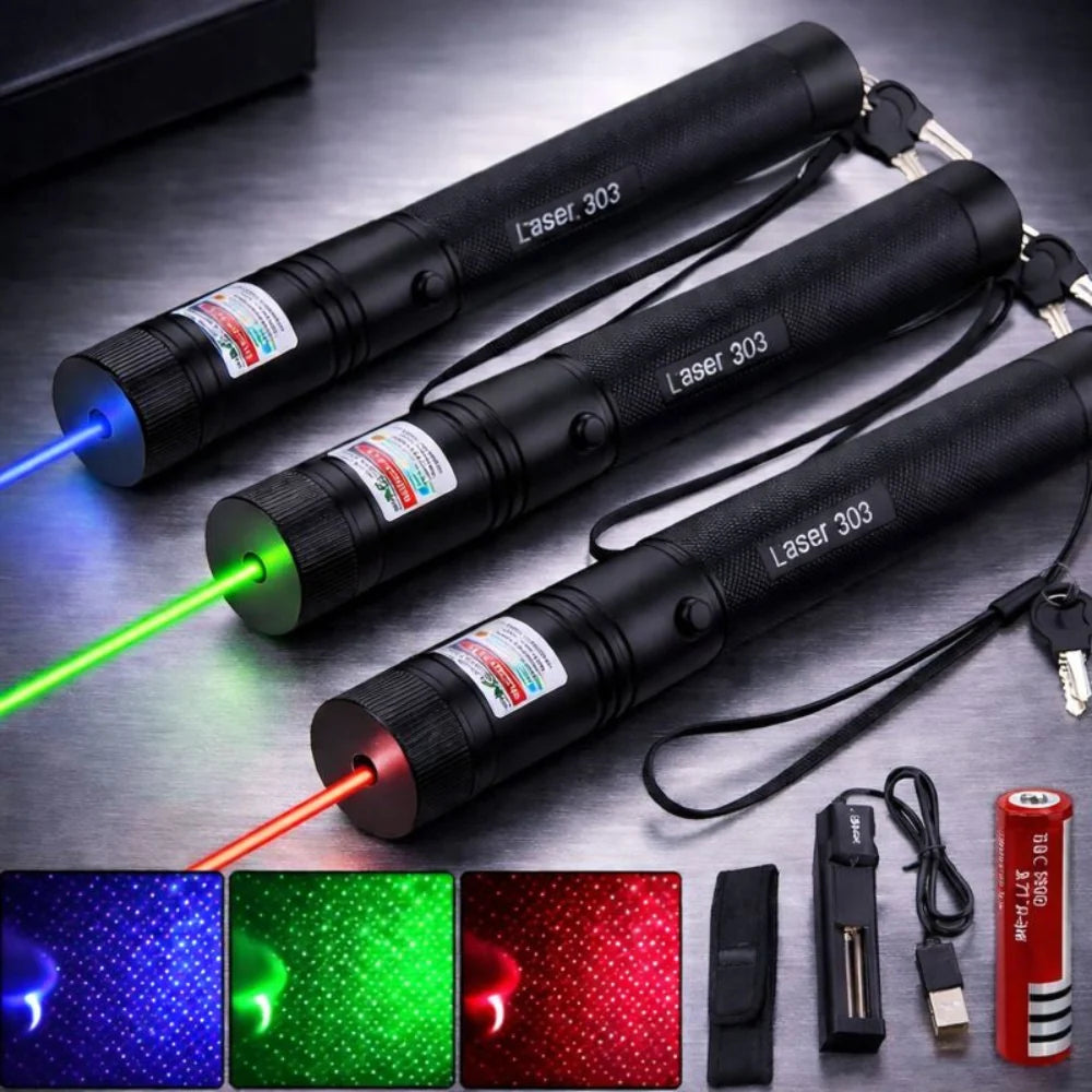 Puntero láser recargable con enfoque ajustable y haz de largo alcance, perfecto para presentaciones y observación de estrellas. 8