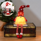 Gnomo Navideño LED con Gorro Largo y Piernas Colgantes – Diseño Escandinavo